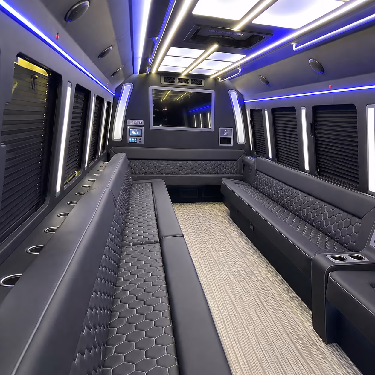sammamish 40 passenger party bus inside