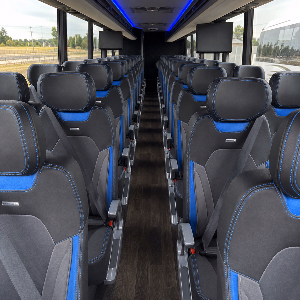 sammamish charter bus rental interior